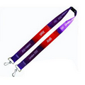 Blank High Transfer Lanyards with Two Attachments, 3/5 inch W*36inch L